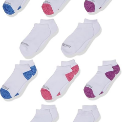 Fruit of the Loom Girls' 10-Pair Everyday Soft No Show Socks