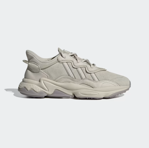 Adidas Women's Ozweego Shoes in Bliss Feather Grey Wonder White