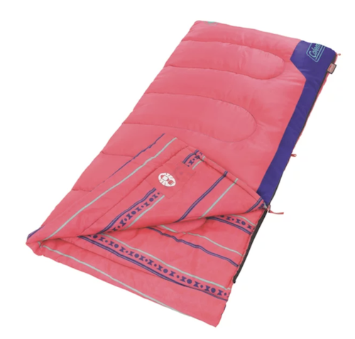 Coleman Kids 50°F Cool-Weather Sleeping Bag, Pink