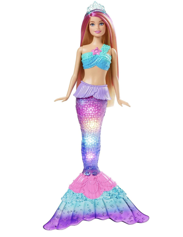Barbie Dreamtopia Doll, Mermaid Toy with Water-Activated Light-Up Tail