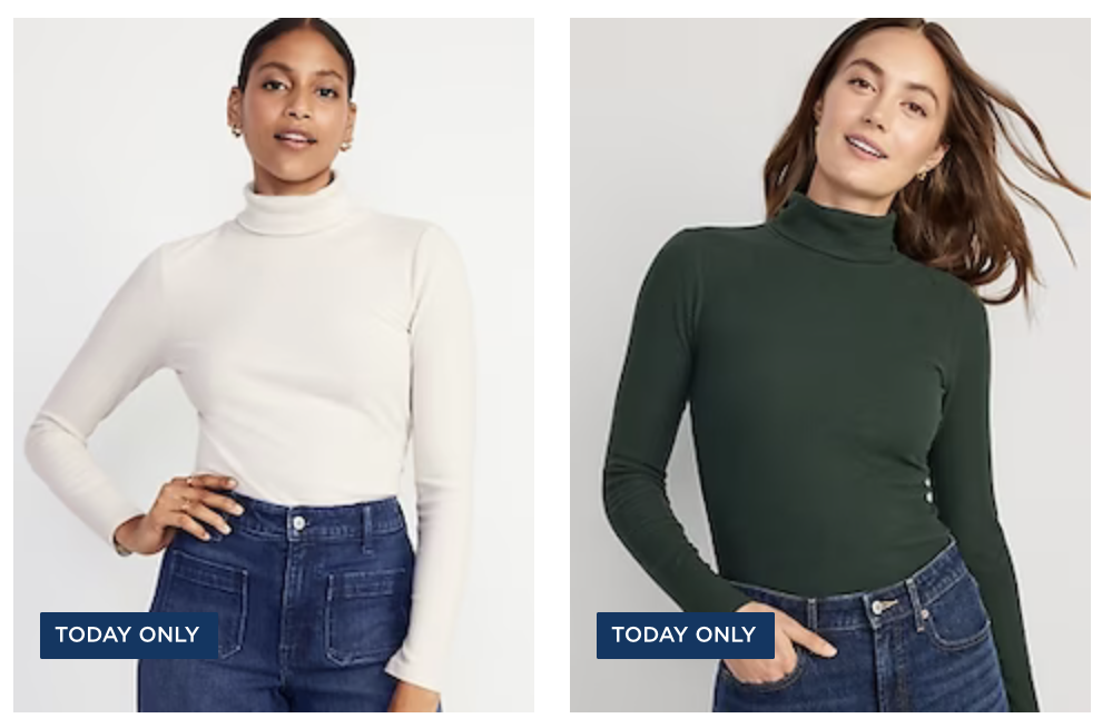 Previous Navy: Ladies’s Turtlenecks solely $9 at this time!