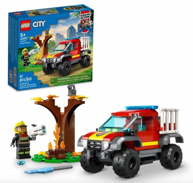 LEGO City 4x4 Fire Engine Rescue Truck Toy Set 