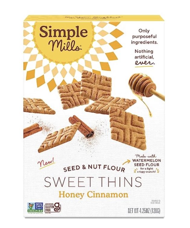 Simple Mills Sweet Thins Cookies, Seed and Nut Flour, Honey Cinnamon
