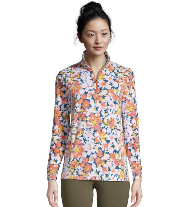 Women's Fleece Quarter Zip Pullover Print