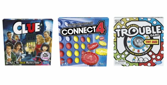 $5 Board Games at Walmart: Clue, Connect4, Trouble