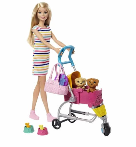 Barbie Stroll & Play Pups Playset