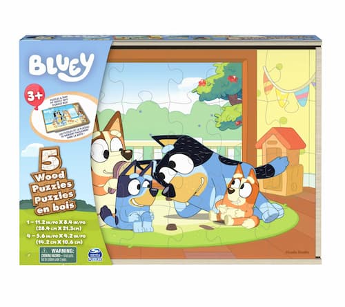 Bluey, 5-Pack of Jigsaw Puzzles in Storage Box