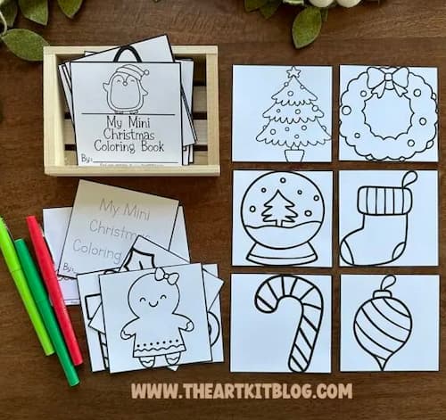 FREE Printable Mini Christmas Coloring Pages