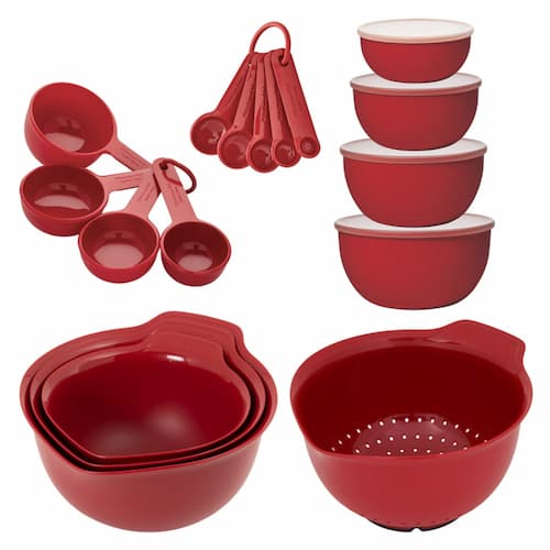 KitchenAid 21-Piece Mixing Bowl and Measuring Set only $20!