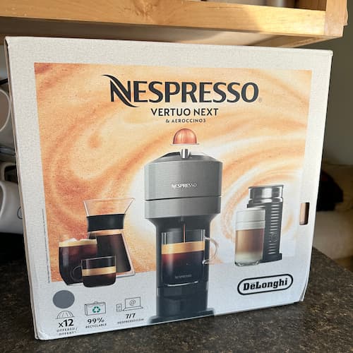 Nespresso Vertuo Next Coffee Machine on counter