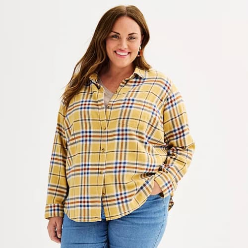 Plus Size Sonoma Goods For Life Everyday Essential Flannel Shirt