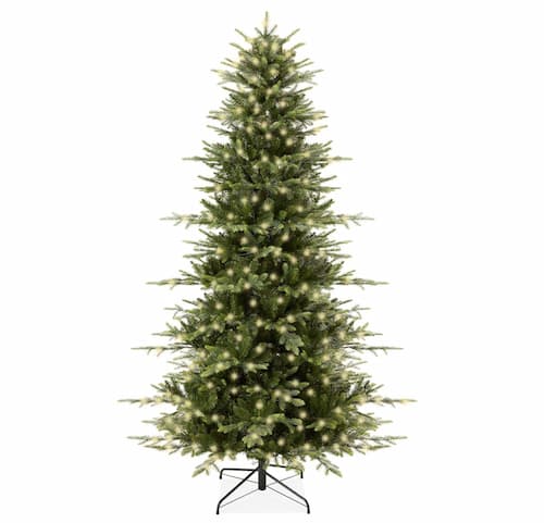 Pre-Lit Artificial Aspen Christmas Tree 6 ft