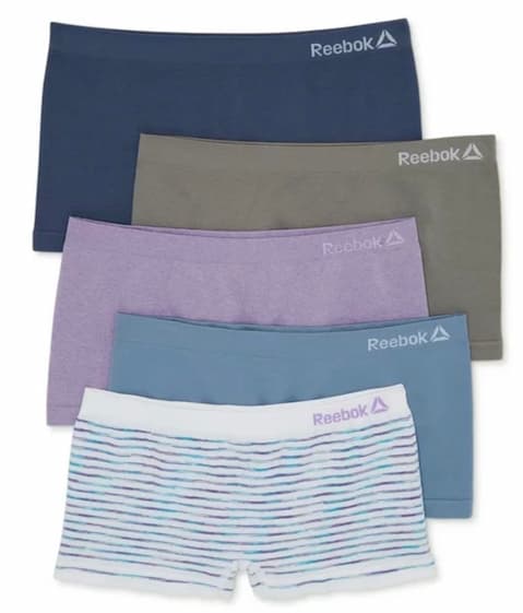 Reebok Girls' Underwear - Seamless Boyshort Panties (10 Pack)