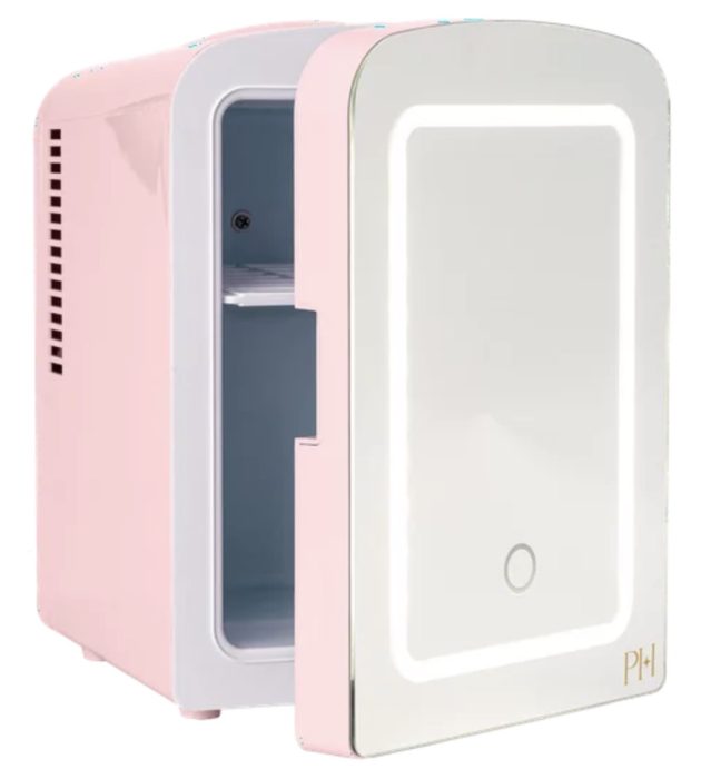 Barbie Hot Pink Malibu 4L Cooler Mini Fridge with Glass Door 6 Can