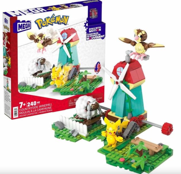 MEGA Pokemon Countryside Windmill with Action Figures, Building Set (240 pc)