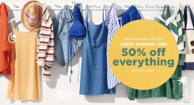 Old Navy Sale: 50% off the Entire Site!