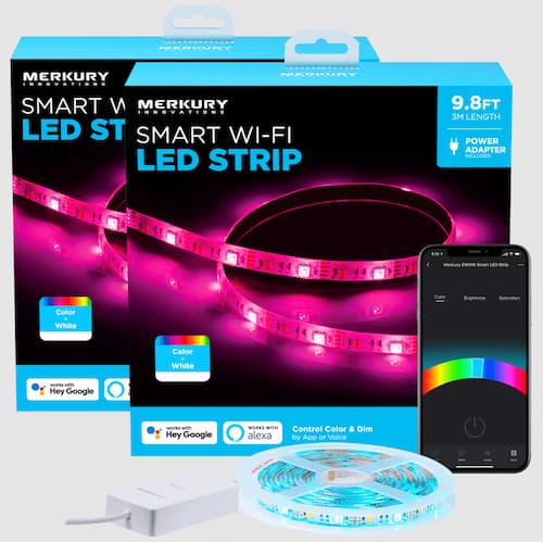 Merkury Innovations Smart Wi-Fi LED Strip 2-Pack