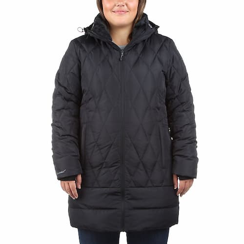 Moosejaw Women's Hooded Mid-Length Down Jacket