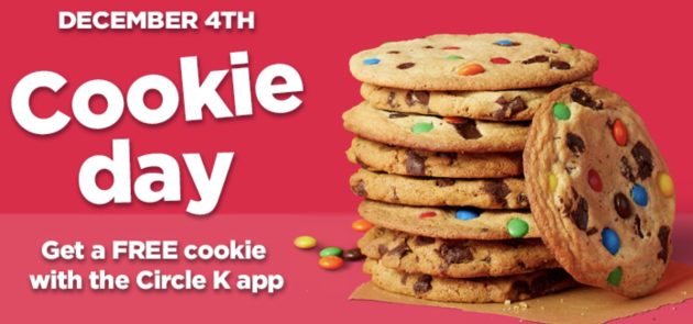 Circle K: Free Cookie on December 4th!