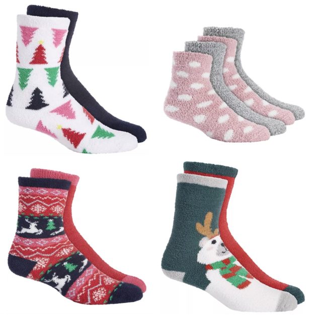 Women's 2-Pack Holiday Fuzzy Butter Socks