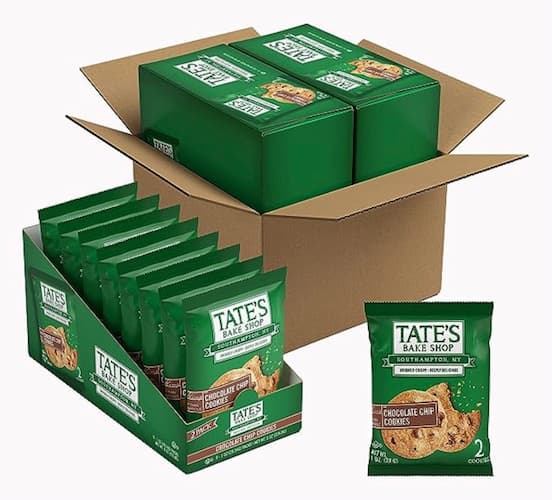 Tate’s Bake Shop Chocolate Chip Cookies, 16 – 2 Cookie Snack Packs (2 Boxes)