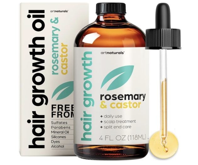 Artnaturals Organic Rosemary Castor Hair Oil & Scalp Strengthening Hair Growth Oil 