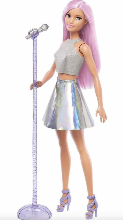 Barbie Pop Star Fashion Doll Dressed in Iridescent Skirt 