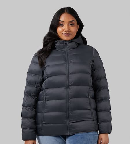 Women's Lightweight Poly-Fill Packable Hooded Jacket