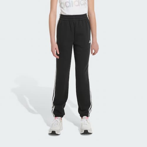 Adidas Girl's 3-Stripe Cotton Fleece Joggers