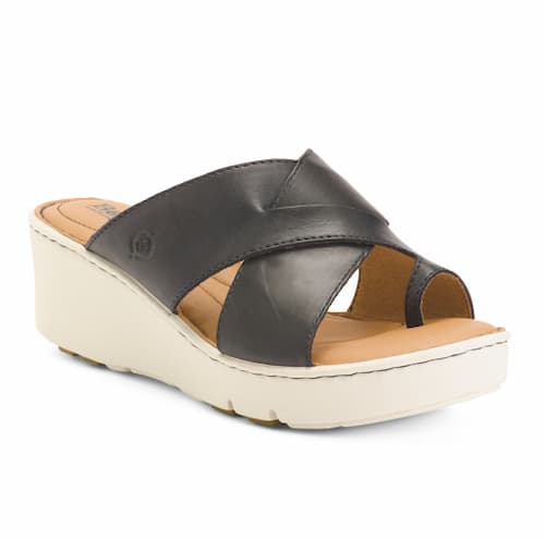 Born Ginny Leather Comfort Platform Sandals