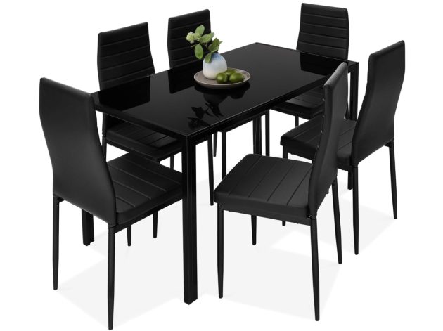Best Choice Products 7-Piece Glass Dining Set