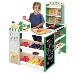 Best Choice Products Pretend Play Grocery Store Wooden Supermarket Toy Set