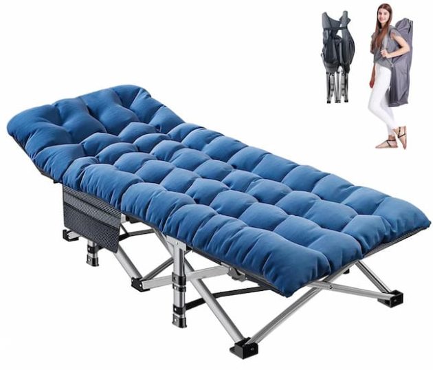Folding Bed Cot with 3.3 Inch Mattress