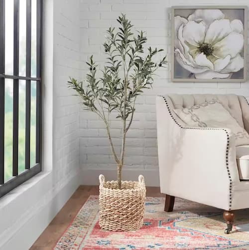 StyleWell 4.17 ft Artificial Olive Tree