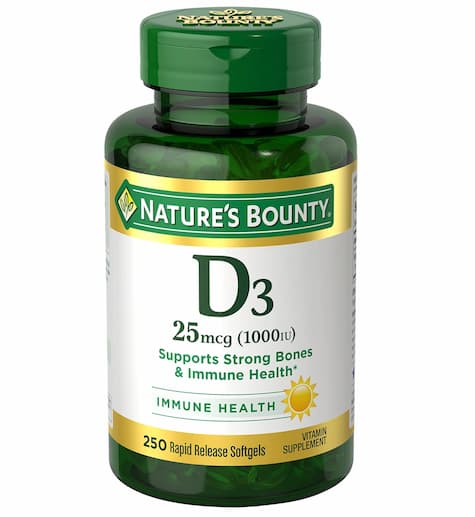 Nature's Bounty Vitamin D3 1000 IU 250 Rapid Release Softgels