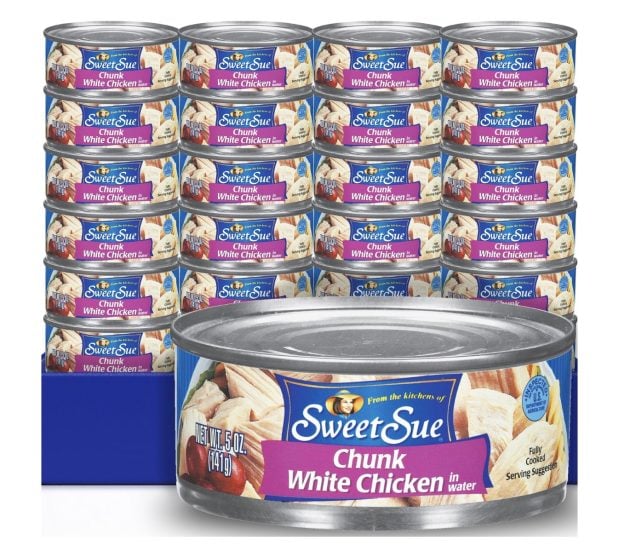 Sweet Sue Chunk White Chicken in Water, 5 oz Can (Pack of 24)