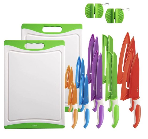 EatNeat Knife Set with Cutting Board & Knife Sharpener (2 pack) only $20 shipped!