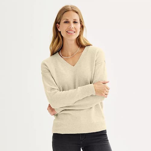 Women's Sonoma Goods For Life V-Neck Pullover Sweater