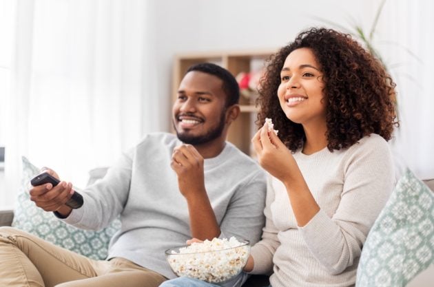 cheap date night ideas: movie night at home