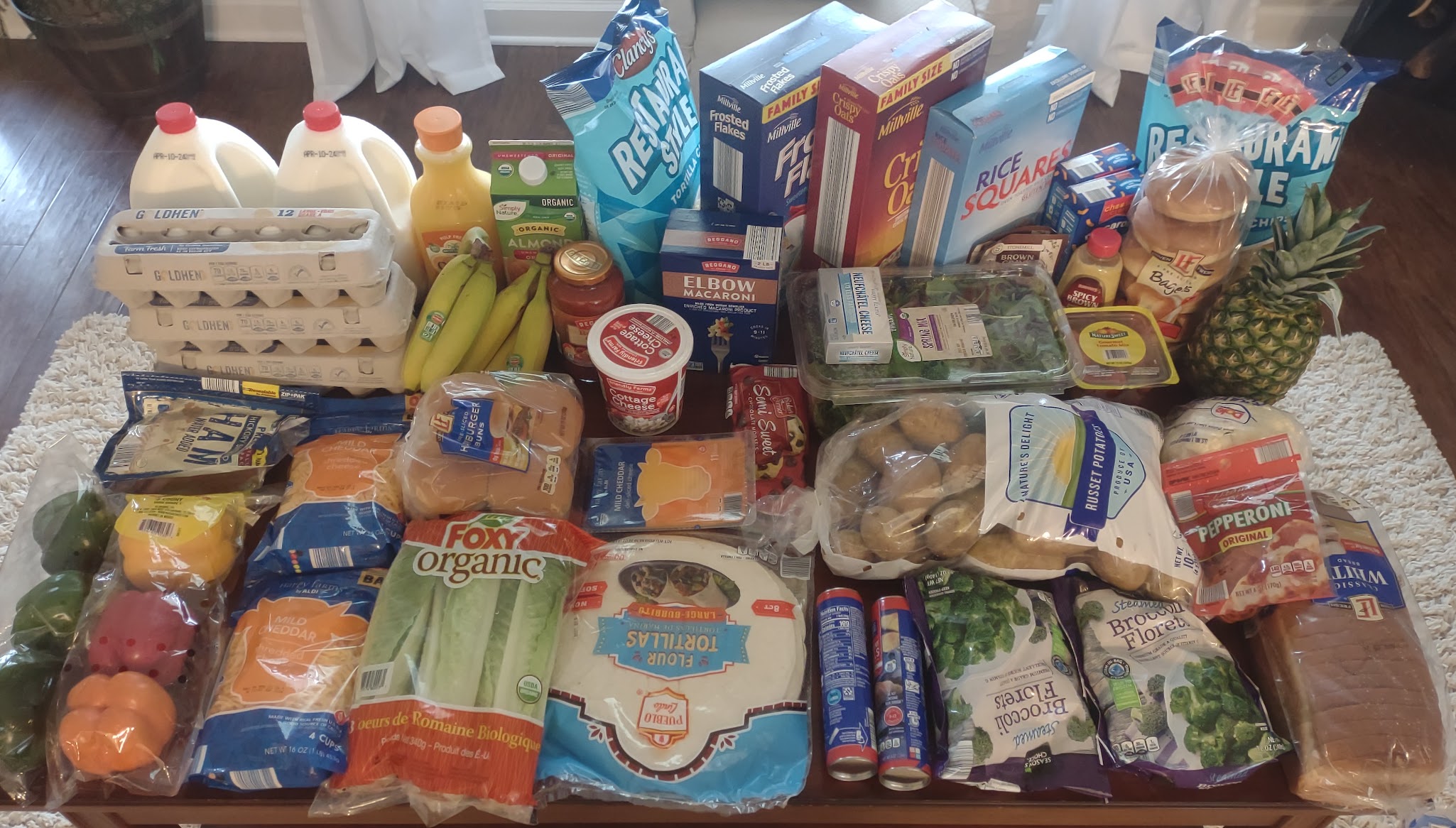 Brigette’s $102 Grocery Purchasing Journey and Weekly Menu Plan for six