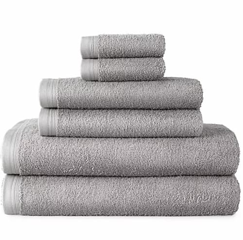 Home Expressions 6-PC Solid Bath Towel 