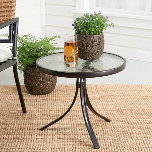 Mainstays Round Glass Side 20-Inch Table 