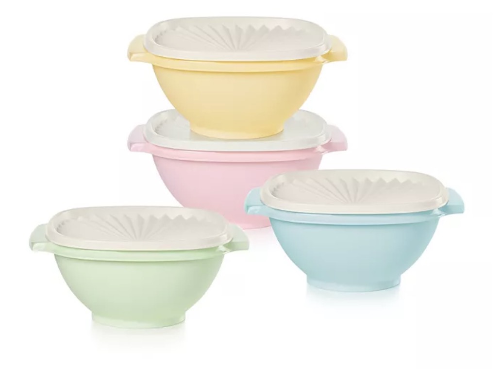 Tupperware Heritage 4 Pack Classic Bowl Set solely $32.99 shipped, plus extra!