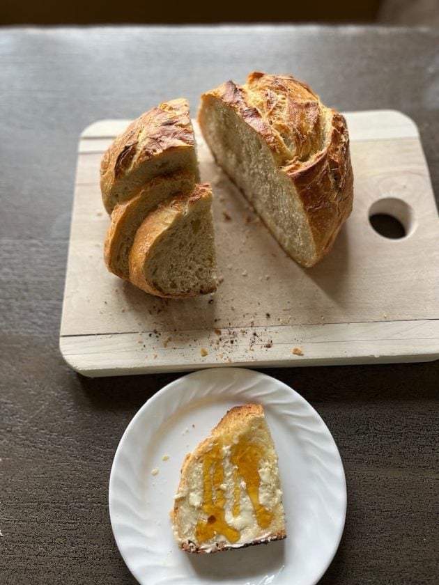 easy artisan bread recipe ready to serve