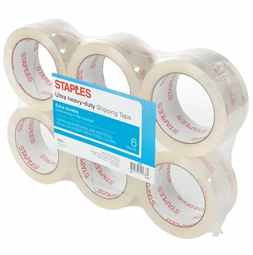 *HOT* Staples Extremely Heavy Responsibility Packing Tape 6-Rolls solely $8.99 shipped!