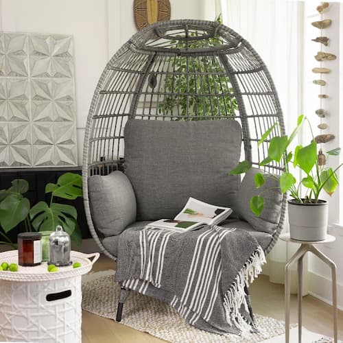 Bay Isle Home Wicker Oasis Egg Chair Lounger