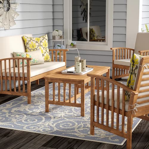 Beachcrest Home Delosreyes 4-Person Outdoor Seating Group