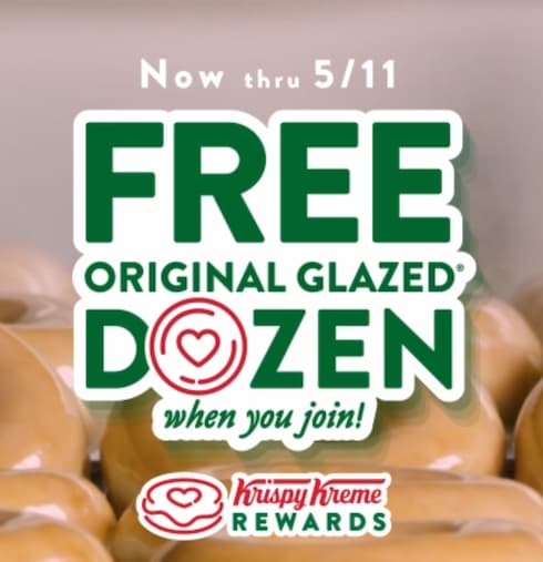 Free Dozen Original Glazed Doughnuts