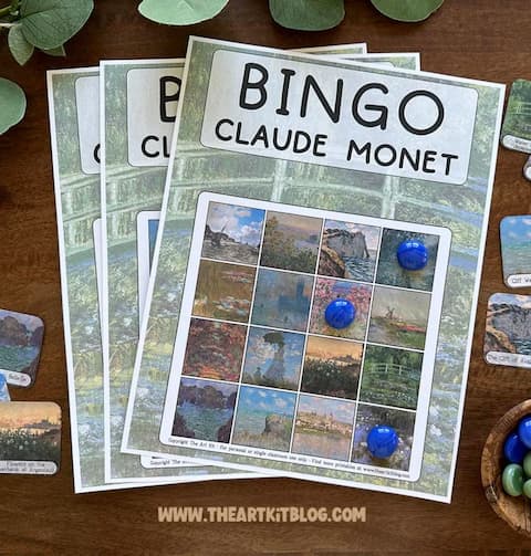 Free Printable Claude Monet Bingo