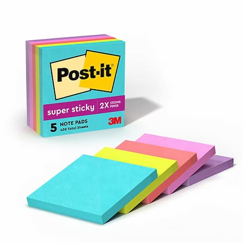 Post-it Super Sticky Notes 5-Pads